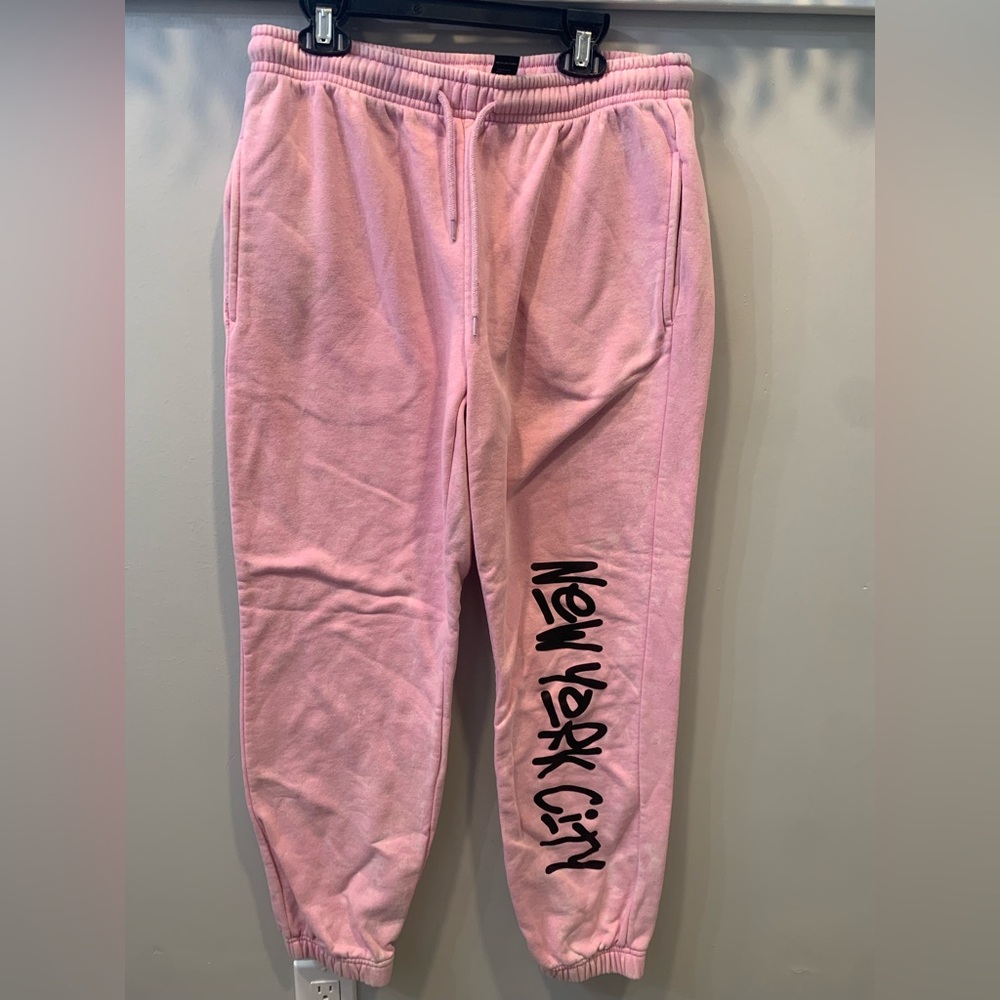 Charlotte Russe Womens Sweatpants S Pink Elastic Waist Drawstring